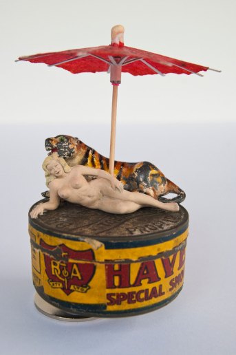 The Year of the Tiger, 13x10x10cm, music box assemblage